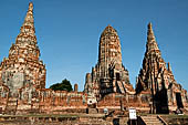 Ayutthaya, Thailand. Wat Chaiwatthanaram, close view of the temple precint. 